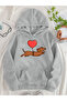 Unisex Dog Printed Hooded Kangaroo Pocket Comfortable Fit Regular Cut Sweatshirt - 2