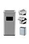 Stainless Steel Square Outdoor Trash Can 29.5x24x60.5cm - Fashionable and Exquisite, Practical and Durable