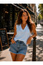 Women's V-Neck Zero Sleeves (Ovv-29) 95% Cotton 5% Elastane
