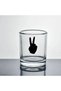 Victory Sign Design Whiskey Glass - Peace Symbol Original Design Goblet - 3