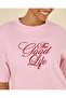 Women Mauve Embroidered T-Shirt - 4