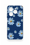 Tecno Spark 20 Pro Compatible Blue Daisy Patterned Silicone Case - 2