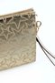 Women's Gold Star Embroidered Portfolio Handbag with Wrist Strap Stylish Clutch Bag - 4
