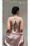 6 Piece Satin Lace Detailed Dowry Suit Bridal Bundle Nightgown Pajama Dressing Gown Set |   Shorts Set Nightgown Pajama Set - 4