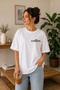 Premium Coffee Written Minimal Oversize Unisex T-Shirt 100% Cotton White Coffee Lover Design T-Shirt