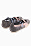 Mary Genuine Leather Gray Suede Cross Elastic Band Women's Ballerinas - 6