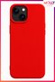 Neon Orange Liquid Inside Velvet Matte Silicone Case for iPhone 15 Plus