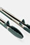 2 Pieces Silicone Tongs Set, Grey - 3