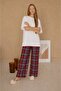 Women's 100% Cotton Patterned Oversize Pajama Set - 2