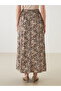 Original Elastic Waist Patterned Women's Skirt - 4