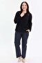 Basic Women's Blouse with Metal Ring Detail - 4