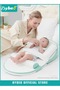 Baby Nursing Sleeping Pillow, Multi-Functional Wedge Pillow for Breastfeeding & Bottle Feeding, Infant Anti-Spit Milk Slope Mat, Memory Cotton Supportive Cushion