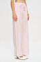 Women's Elastic Waist Powder Wide Leg Pants - 2