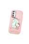 Samsung Galaxy S20 Fe Compatible Case with Camera Protection Pink Silicone Couple Phone Case with Kitty Pattern - 3