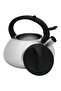 Stainless Steel Whistling Kettle 3L Silver/Black - 4