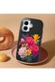 Tecno Spark Go 2 Compatible Case Camera Protector Black Silicone Couple Phone Case Floral Pattern - 2