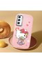 Samsung Galaxy A34 Compatible Case Camera Protector Pink Silicone Couple Phone Case with Kitty Pattern - 2