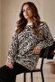 Zebra Patterned Knitwear Tunic R7186 Ecru