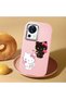 Mi 13 Lite Compatible Case Camera Protector Pink Silicone Couple Phone Case with Kitty Pattern - 2