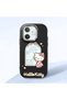 Oppo A5 Pro 5g Compatible Case with Camera Protector Black Silicone Couple Phone Case with Kitty Pattern