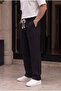 Men's Black Muslin Look Baggy Sweatpants Loose Fit Comfortable Oversize - 5