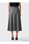 Original Elastic Waist Patterned Flared Skirt - 4