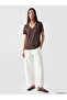 Nevavm V-Neck Modal Blended Women's T-Shirt with a Difference - 2