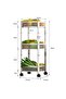 Round 3-layer rotatable folding rack, white, movable - 6