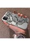 iPhone 12 Mini Compatible High Quality Chinese Style Black and White Dragon Printed Case