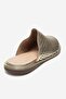 Melara Gold Genuine Leather Perforated Closed-Front Women's Slippers - 5
