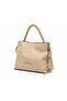 Beige Patent Leather Women's Hand and Shoulder Bag - 3