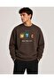Nyc Printed Crew Neck 2 Thread Sweatshirt