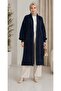 Women's Shawl Collar Oversized Knitwear and Long Cardigan with Bearded Fur - 3