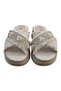 Tarhan Bead Embroidered Tassel Detailed Slippers Cream - 2