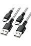 USB A to Micro USB Cable, 3M [2-PACK] Micro USB Cables, TPE Android Fast Charging Data Sync for Smar