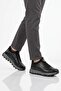 Black Premium Genuine Leather Men's Casual Sneaker Memory Thick Sole M084-2 m - 3