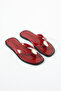 Hansen Women's Gold Accessory Detailed Flip-Flops with Comfortable Sole for Summer and Daily Use
