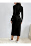 Women's long sleeve turtleneck slit button-down ruched cami dress