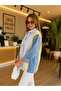 Design Jean Garnished Detailed Striped Shirt - 2