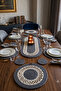 14 Piece Jute Knitted 6-Person Supla Runner Table Set with Coasters and Basket - 4