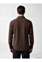 Özmarka New Season Brown Regular Fit Men's Shirt - 4