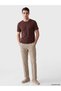 Peak New Season Brown Slim Fit Crew Neck Men's T-Shirt - 2