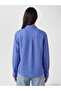 Blue Women's Linen Shirt - 4