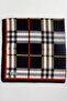 Women's Black Plaid Patterned Cotton Stitched Writing Pad - 2