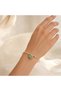 Green Aventurine Stone Gold-Tone Spiral Women's Bracelet - 6