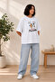 Unisex Large Size Cotton Printed T-Shirt Crew Neck Casual Comfortable Fit - 6