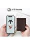محفظة رجالية من الجلد الطبيعي من VALENCHI مع خاصية حجب RFID، تصميم نحيف ثلاثي الطيات مع 7 فتحات للبطاقات ونافذة للهوية ومكانين للنقود - 7