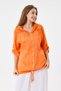 Women's Orange Italian 100% Linen Mesh Hooded Zippered Linen Jacket Size 38 - 44 - 4