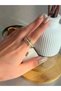 Women's Steel t Letter Zircon Stone Ring |   Golden Color