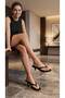 Luna Women's Black Flip-Flop Heeled Slippers Orthopedic Women's Sandals - 4